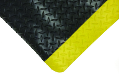 3' x 10' x 11/16" Thick Diamond Comfort Mat - Yellow/Black - Eagle Tool & Supply