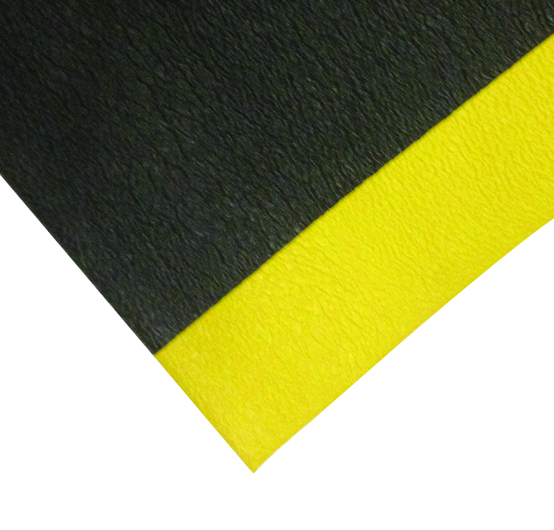 3' x 60' x 3/8" Safety Soft Comfot Mat - Yellow/Black - Eagle Tool & Supply