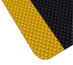 3' x 60' x 11/16" Thick Traction Anti Fatigue Mat - Yellow/Black - Eagle Tool & Supply