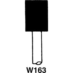 1/8″ × 3/8″ - W145 - Fine Resin Bonded Rubber Mounted Wheel - Eagle Tool & Supply