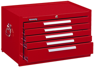 5-Drawer Mechanic's Chest w/ball bearing drawer slides - Model No.2805XR Red 16.63H x 20D x 29''W - Eagle Tool & Supply