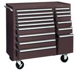 315X 15-Drawer Maintenance Cart - 35'' x 18'' x 39.38'' Brown - Eagle Tool & Supply