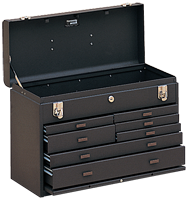7-Drawer Apprentice Machinists' Chest - Model No.520B Brown 13.63H x 8.5D x 20.13''W - Eagle Tool & Supply