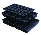 One-Piece ABS Drawer Divider Insert - 6 Compartments - For Use With Any 29" Roller Cabinet w/2" Drawers - Eagle Tool & Supply