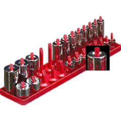 Inch Sized Socket Tray - 3/8″ Drive - Red - Eagle Tool & Supply