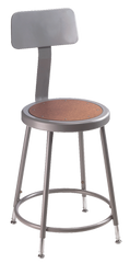 19" - 27" Adjustable Stool With Backrest - Eagle Tool & Supply