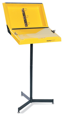 Yellow Information Workstand With Drop Pocket - Eagle Tool & Supply