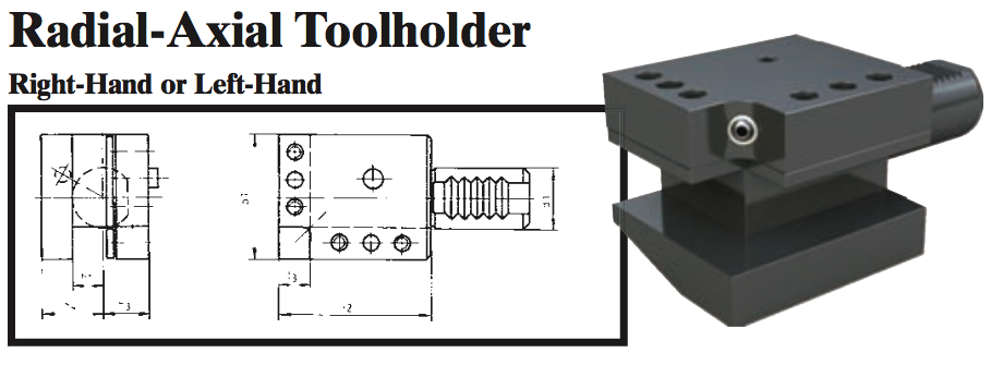 VDI Radial-Axial Toolholder (Left Hand) - Part #: CNC86 36.4025L - Eagle Tool & Supply