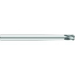 1/2 x 1/2 x 3/8 x 6 OAL .125 C/R 4 Flute Necked Carbide End Mill - Round Shank-TiAlN Coated - Eagle Tool & Supply