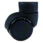 Black Dual Wheel Nylon Casters (set of 5) w/soft polyurethane treads - Eagle Tool & Supply