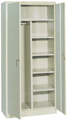 36 x 24 x 78'' (Dove Gray or Putty) - Combo Wardrobe/Storage Cabinet - Eagle Tool & Supply