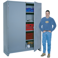 60 x 24 x 78'' (Dove Gray or Putty) - Full Height Wide Storage Cabinet - Eagle Tool & Supply