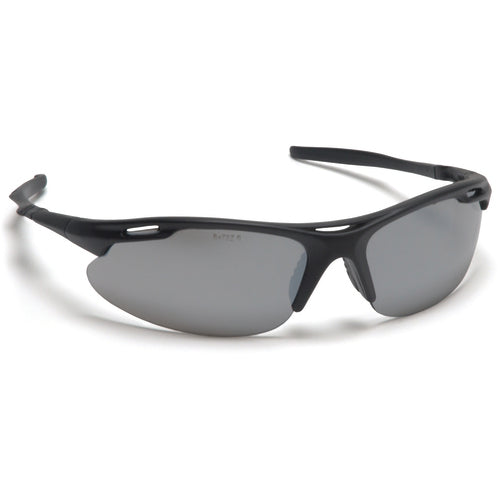 Safety Glasses - Silver Mirror Lens, Black Frame, Avante - Eagle Tool & Supply