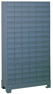 62-1/2 x 12-1/4 x 34-1/8'' (96 Compartments) - Steel Modular Parts Cabinet - Eagle Tool & Supply