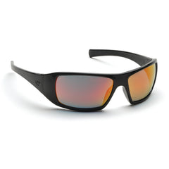 Safety Glasses - Black Frame, Ice Orange Mirror Lens - Eagle Tool & Supply