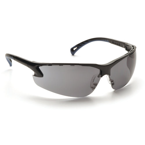 Safety Glasses - Black Frame, Gray Lens with Anti-Fog - Eagle Tool & Supply