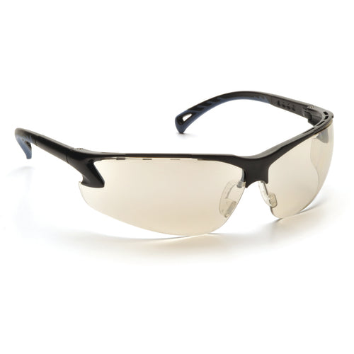 Safety Glasses - Black Frame, Indoor/Outdoor Lens - Eagle Tool & Supply