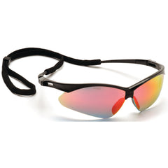 Safety Glasses - Black Frame, Ice Orange Mirror Lens - Eagle Tool & Supply