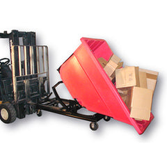 Self-Dumping Forklift Hopper 1.1 Cu Yd with Caster Base - Eagle Tool & Supply