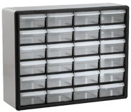 15-13/16 x 6-3/8 x 20'' (24 Compartments) - Plastic Modular Parts Cabinet - Eagle Tool & Supply