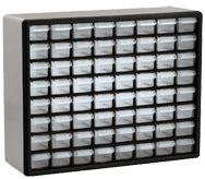 15-13/16 x 6-3/8 x 20'' (64 Compartments) - Plastic Modular Parts Cabinet - Eagle Tool & Supply