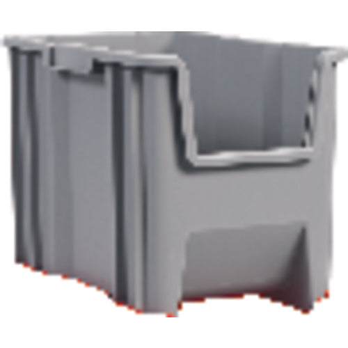 10″ × 17 1/2″ × 10 1/2″ - Gray Stak-N-Store Bin - Eagle Tool & Supply