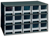 11 x 11 x 17'' (15 Compartments) - Steel Modular Parts Cabinet - Eagle Tool & Supply