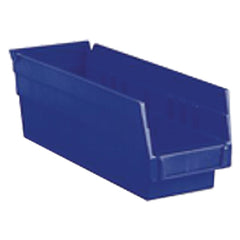 4 1/8″ × 17 7/8″ × 4″ - Blue Economy Shelf Bin - Eagle Tool & Supply