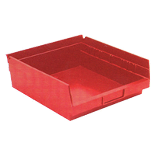 11 1/8″ × 11 5/8″ × 4″ - Red Economy Shelf Bin - Eagle Tool & Supply