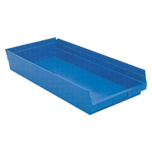 11 1/8″ × 23 5/8″ × 4″ - Blue Economy Shelf Bin - Eagle Tool & Supply