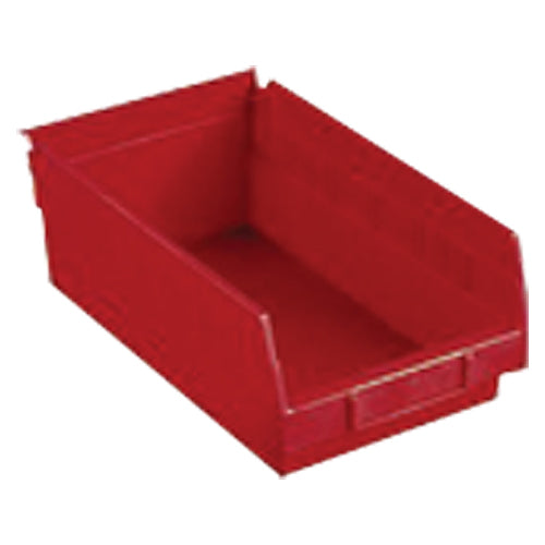 11 1/8″ × 17 7/8″ × 4″ - Red Economy Shelf Bin - Eagle Tool & Supply