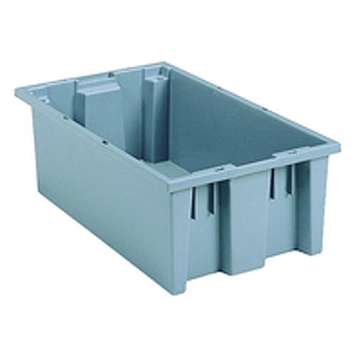 18″ × 11″ × 6″ - Gray - Nest Stack Tote Box - Eagle Tool & Supply