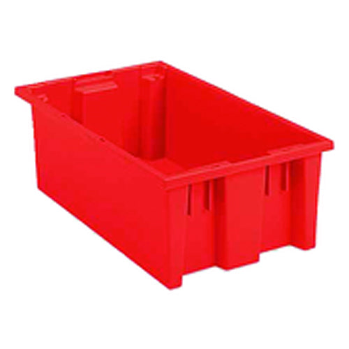 18″ × 11″ × 6″ - Red - Nest Stack Tote Box - Eagle Tool & Supply