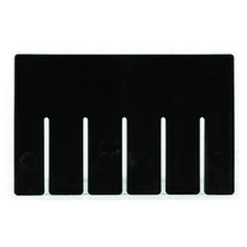 6-Pack - Black - Short Bin Dividers for use with Akro-Grid Container 33-105 - Eagle Tool & Supply