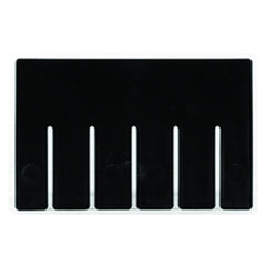 6-Pack - Black - Short Bin Dividers for use with Akro-Grid Container 33-105 - Eagle Tool & Supply