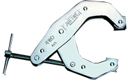 T-Handle Deep Throat Clamp - 2-1/4'' Throat Depth, 4-1/2'' Max. Opening - Eagle Tool & Supply