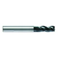 7.5mm Dia. x 63mm Overall Length 3-Flute Square End Solid Carbide SE End Mill-Round Shank-Center Cut-AlCrN - Eagle Tool & Supply