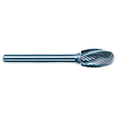 3mm EdgeHog Elliptical Miniature Carbide Bur SE-41L76M-D 76mm OAL Std Alt Diamond (Double) - Eagle Tool & Supply