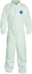 Tyvek® White Collared Zip Up Coveralls w/ Elastic Wrist & Ankles - 4XL (case of 25) - Eagle Tool & Supply