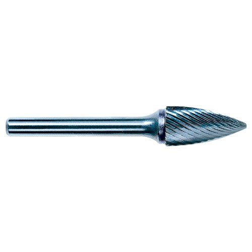 6.4mm EdgeHog Tree Shape Pointed End Miniature Carbide Bur SG-51M-D Std Alt. Diamond(Double) - Eagle Tool & Supply