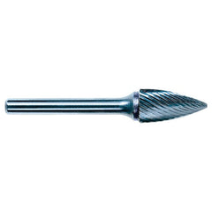 1/8 EdgeHog Tree Shape Pointed End Miniature Carbide Bur SG-42L3 3″ OAL Std Alt Diamond (Double) - Eagle Tool & Supply