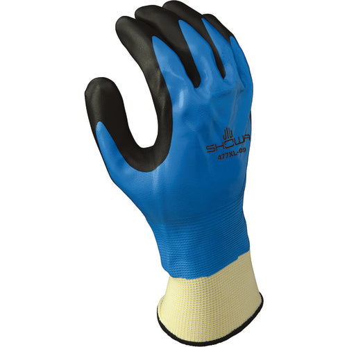 Insulated full nitrile blue w/black foam nitrile coating in the palm thermal acrylic liner oil & chemical resistant/ large - Eagle Tool & Supply