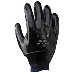 Chemical resistant neoprene fully coated knit-wrist smooth finish black/large - Eagle Tool & Supply