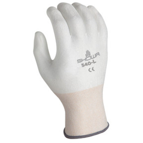 13- gauge engineered cut resistant fiber w/polyurethane palm coating HPPE white with white coating textured finish ANSI CUT LEVEL 2/extra large - Eagle Tool & Supply