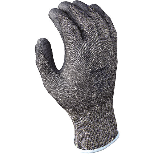 13- gauge engineered cut resistant fiber w/polyurethane palm coating HPPE black with gray coating textured finish ANSI CUT LEVEL 2/large - Eagle Tool & Supply