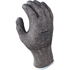 13- gauge engineered cut resistant fiber w/polyurethane palm coating HPPE black with gray coating textured finish ANSI CUT LEVEL 2/medium - Eagle Tool & Supply