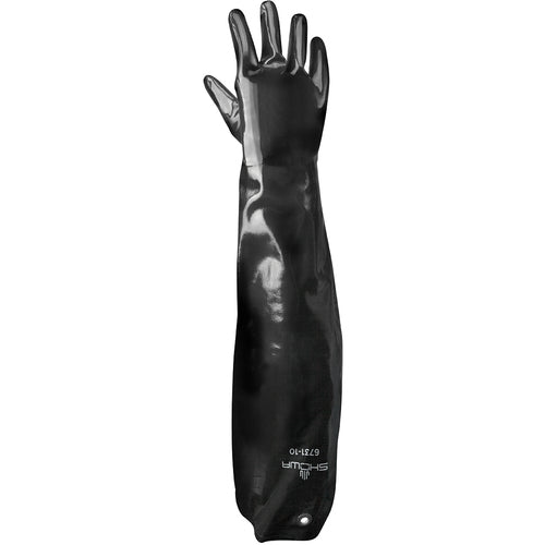 Chemical resistant neoprene fully coated shoulder length grommet black smooth finish/large - Eagle Tool & Supply