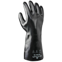 Chemical resistant neoprene fully coated heavyweight 14″ gauntlet black smooth finish/large - Eagle Tool & Supply