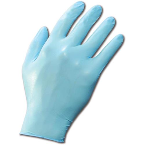 ‎Disposable low-powder low-modulus 100%-nitrile 9-1/2″ 4-mil rolled cuff blue/small - Eagle Tool & Supply