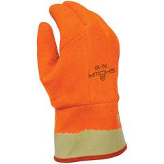 Insulated PVC fully coated vinyl safety cuff wrinkle finish safety orange/large - Eagle Tool & Supply